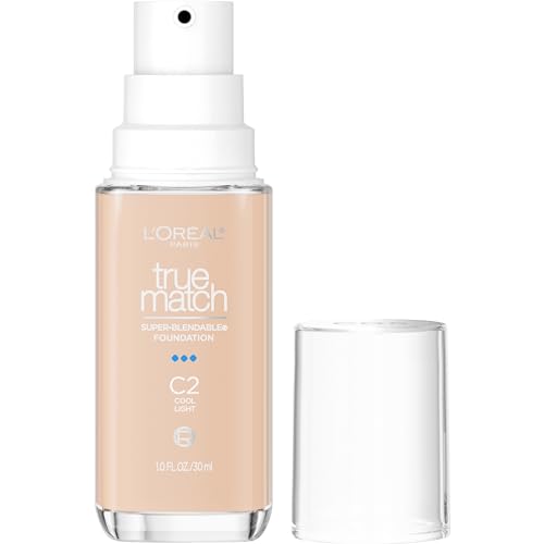 LOreal Paris True Match Super Blendable Foundation  Medium Coverage Liquid Foundation Makeup  W5  Medium  1 Fl Oz