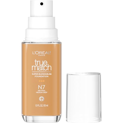 LOreal Paris True Match Super Blendable Foundation  Medium Coverage Liquid Foundation Makeup  W5  Medium  1 Fl Oz