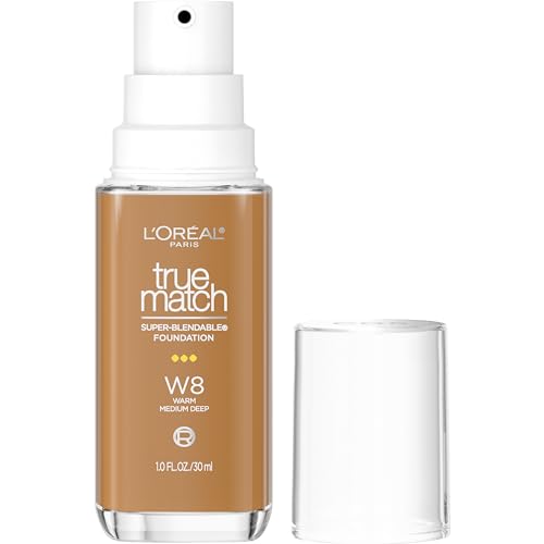 LOreal Paris True Match Super Blendable Foundation  Medium Coverage Liquid Foundation Makeup  W5  Medium  1 Fl Oz