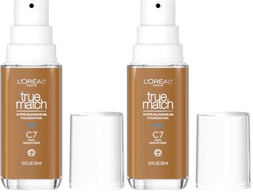 LOreal Paris True Match Super Blendable Foundation  Medium Coverage Liquid Foundation Makeup  W5  Medium  1 Fl Oz