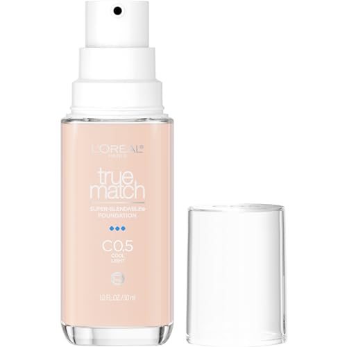 LOreal Paris True Match Super Blendable Foundation  Medium Coverage Liquid Foundation Makeup  W5  Medium  1 Fl Oz