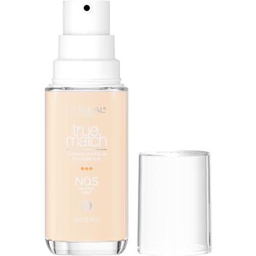 LOreal Paris True Match Super Blendable Foundation  Medium Coverage Liquid Foundation Makeup  W5  Medium  1 Fl Oz