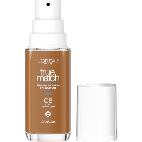 LOreal Paris True Match Super Blendable Foundation  Medium Coverage Liquid Foundation Makeup  W5  Medium  1 Fl Oz