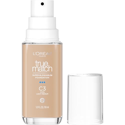 LOreal Paris True Match Super Blendable Foundation  Medium Coverage Liquid Foundation Makeup  W5  Medium  1 Fl Oz