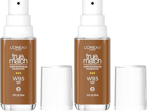 LOreal Paris True Match Super Blendable Foundation  Medium Coverage Liquid Foundation Makeup  W5  Medium  1 Fl Oz