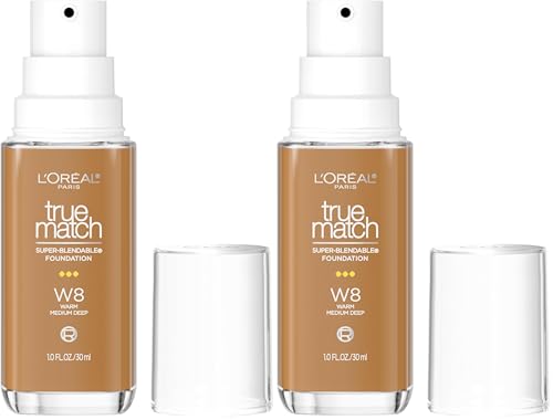 LOreal Paris True Match Super Blendable Foundation  Medium Coverage Liquid Foundation Makeup  W5  Medium  1 Fl Oz