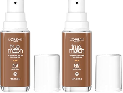 LOreal Paris True Match Super Blendable Foundation  Medium Coverage Liquid Foundation Makeup  W5  Medium  1 Fl Oz