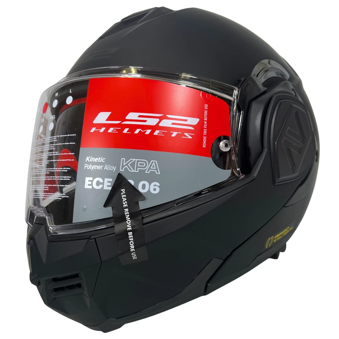 LS2 Advant Modular Motorcycle Helmet Matte Black Size Small