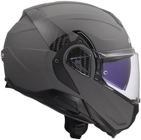LS2 Helmets Advant II Modular Motorcycle Helmet W/SunShield  Gloss Jeans Gray   X Small 