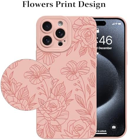 LSL Funda para iPhone 13, diseño de flores moradas, diseño de estampado de flores, TPU suave, lente de cámara completa, anti-caídas, antiarañazos, a prueba de golpes, funda protectora delgada para