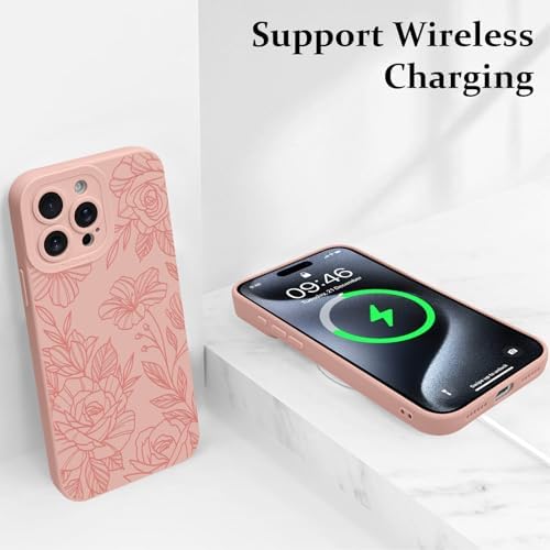 LSL Funda para iPhone 13, diseño de flores moradas, diseño de estampado de flores, TPU suave, lente de cámara completa, anti-caídas, antiarañazos, a prueba de golpes, funda protectora delgada para