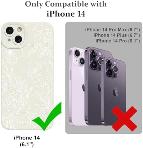 LSL Funda para iPhone 13, diseño de flores moradas, diseño de estampado de flores, TPU suave, lente de cámara completa, anti-caídas, antiarañazos, a prueba de golpes, funda protectora delgada para