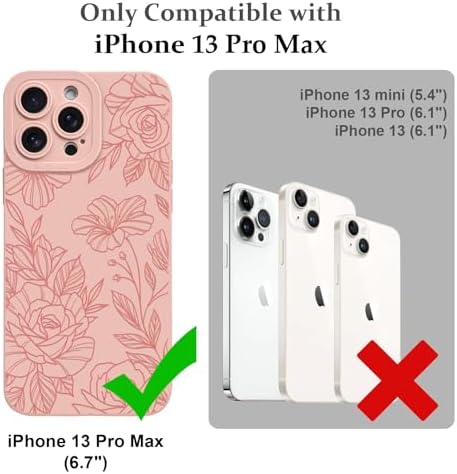 LSL Funda para iPhone 13, diseño de flores moradas, diseño de estampado de flores, TPU suave, lente de cámara completa, anti-caídas, antiarañazos, a prueba de golpes, funda protectora delgada para