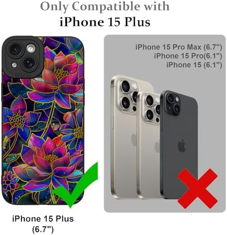 LSL Funda para iPhone 13, diseño de flores moradas, diseño de estampado de flores, TPU suave, lente de cámara completa, anti-caídas, antiarañazos, a prueba de golpes, funda protectora delgada para
