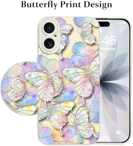 LSL Funda para iPhone 13, diseño de flores moradas, diseño de estampado de flores, TPU suave, lente de cámara completa, anti-caídas, antiarañazos, a prueba de golpes, funda protectora delgada para