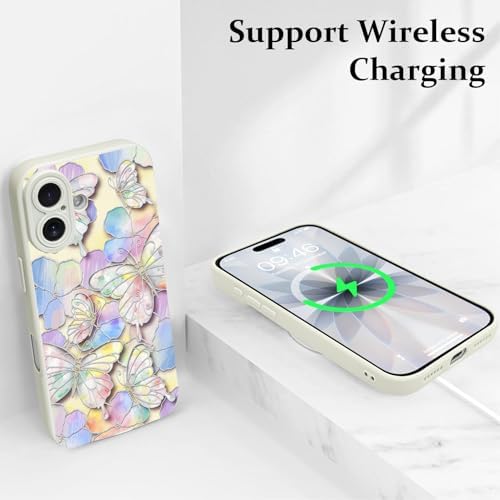 LSL Funda para iPhone 13, diseño de flores moradas, diseño de estampado de flores, TPU suave, lente de cámara completa, anti-caídas, antiarañazos, a prueba de golpes, funda protectora delgada para