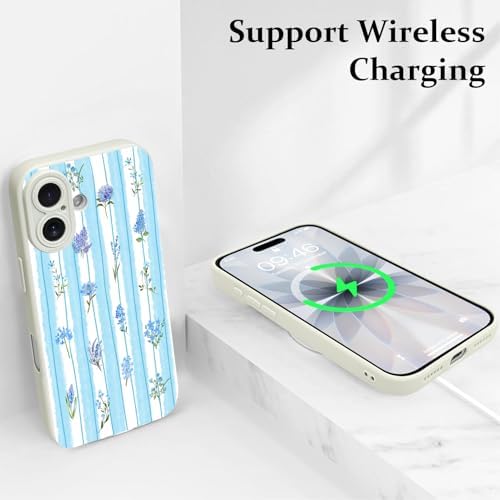 LSL Funda para iPhone 13, diseño de flores moradas, diseño de estampado de flores, TPU suave, lente de cámara completa, anti-caídas, antiarañazos, a prueba de golpes, funda protectora delgada para