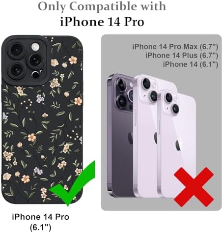 LSL Funda para iPhone 13, diseño de flores moradas, diseño de estampado de flores, TPU suave, lente de cámara completa, anti-caídas, antiarañazos, a prueba de golpes, funda protectora delgada para