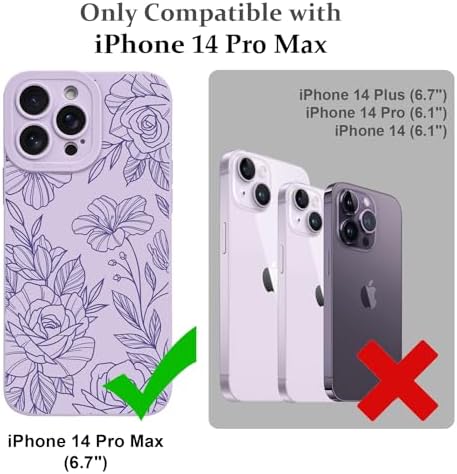 LSL Funda para iPhone 13, diseño de flores moradas, diseño de estampado de flores, TPU suave, lente de cámara completa, anti-caídas, antiarañazos, a prueba de golpes, funda protectora delgada para
