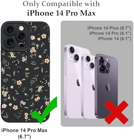 LSL Funda para iPhone 13, diseño de flores moradas, diseño de estampado de flores, TPU suave, lente de cámara completa, anti-caídas, antiarañazos, a prueba de golpes, funda protectora delgada para