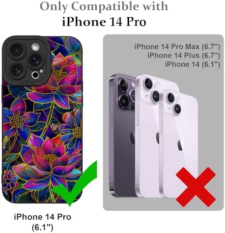 LSL Funda para iPhone 13, diseño de flores moradas, diseño de estampado de flores, TPU suave, lente de cámara completa, anti-caídas, antiarañazos, a prueba de golpes, funda protectora delgada para