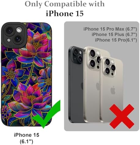 LSL Funda para iPhone 13, diseño de flores moradas, diseño de estampado de flores, TPU suave, lente de cámara completa, anti-caídas, antiarañazos, a prueba de golpes, funda protectora delgada para