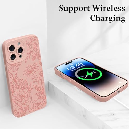 LSL Funda para iPhone 13, diseño de flores moradas, diseño de estampado de flores, TPU suave, lente de cámara completa, anti-caídas, antiarañazos, a prueba de golpes, funda protectora delgada para