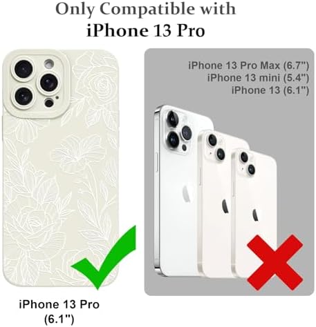 LSL Funda para iPhone 13, diseño de flores moradas, diseño de estampado de flores, TPU suave, lente de cámara completa, anti-caídas, antiarañazos, a prueba de golpes, funda protectora delgada para