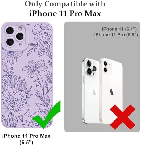 LSL Funda para iPhone 13, diseño de flores moradas, diseño de estampado de flores, TPU suave, lente de cámara completa, anti-caídas, antiarañazos, a prueba de golpes, funda protectora delgada para