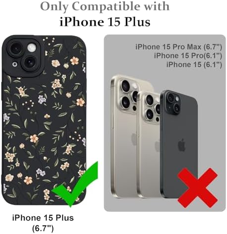 LSL Funda para iPhone 13, diseño de flores moradas, diseño de estampado de flores, TPU suave, lente de cámara completa, anti-caídas, antiarañazos, a prueba de golpes, funda protectora delgada para