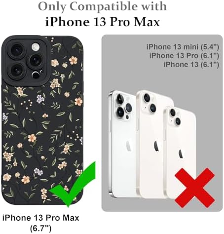 LSL Funda para iPhone 13, diseño de flores moradas, diseño de estampado de flores, TPU suave, lente de cámara completa, anti-caídas, antiarañazos, a prueba de golpes, funda protectora delgada para