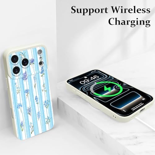 LSL Funda para iPhone 13, diseño de flores moradas, diseño de estampado de flores, TPU suave, lente de cámara completa, anti-caídas, antiarañazos, a prueba de golpes, funda protectora delgada para