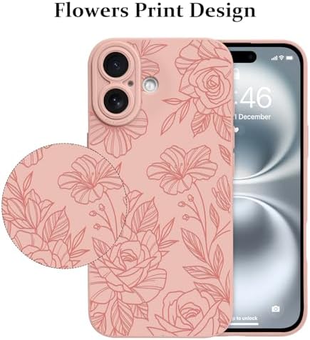 LSL Funda para iPhone 13, diseño de flores moradas, diseño de estampado de flores, TPU suave, lente de cámara completa, anti-caídas, antiarañazos, a prueba de golpes, funda protectora delgada para