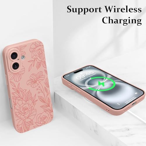 LSL Funda para iPhone 13, diseño de flores moradas, diseño de estampado de flores, TPU suave, lente de cámara completa, anti-caídas, antiarañazos, a prueba de golpes, funda protectora delgada para
