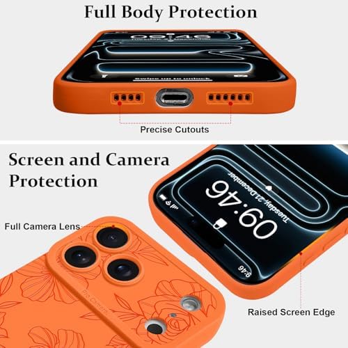 LSL Funda para iPhone 13, diseño de flores moradas, diseño de estampado de flores, TPU suave, lente de cámara completa, anti-caídas, antiarañazos, a prueba de golpes, funda protectora delgada para