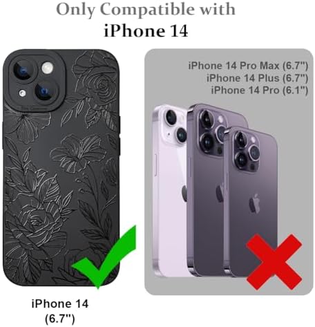 LSL Funda para iPhone 13, diseño de flores moradas, diseño de estampado de flores, TPU suave, lente de cámara completa, anti-caídas, antiarañazos, a prueba de golpes, funda protectora delgada para