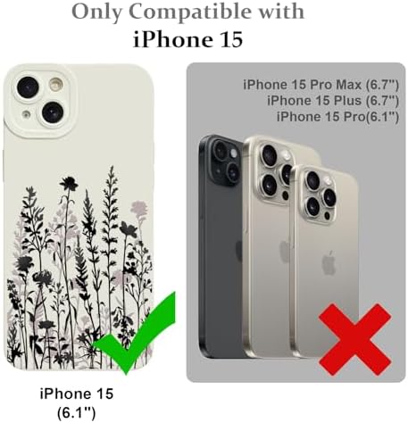 LSL Funda para iPhone 13, diseño de flores moradas, diseño de estampado de flores, TPU suave, lente de cámara completa, anti-caídas, antiarañazos, a prueba de golpes, funda protectora delgada para