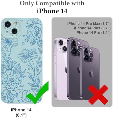 LSL Funda para iPhone 13, diseño de flores moradas, diseño de estampado de flores, TPU suave, lente de cámara completa, anti-caídas, antiarañazos, a prueba de golpes, funda protectora delgada para