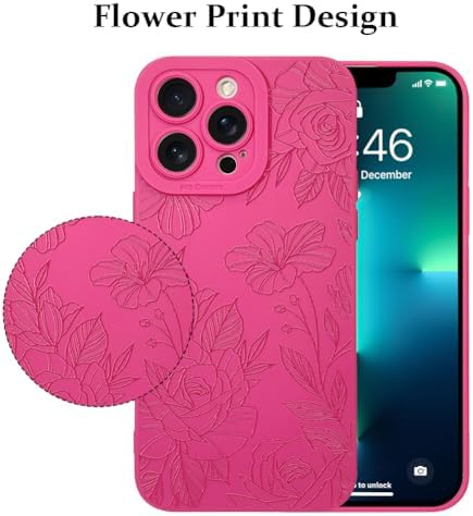 LSL Funda para iPhone 13, diseño de flores moradas, diseño de estampado de flores, TPU suave, lente de cámara completa, anti-caídas, antiarañazos, a prueba de golpes, funda protectora delgada para