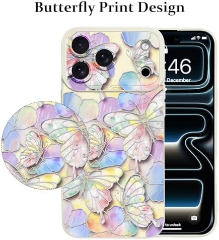 LSL Funda para iPhone 13, diseño de flores moradas, diseño de estampado de flores, TPU suave, lente de cámara completa, anti-caídas, antiarañazos, a prueba de golpes, funda protectora delgada para