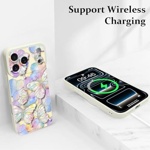 LSL Funda para iPhone 13, diseño de flores moradas, diseño de estampado de flores, TPU suave, lente de cámara completa, anti-caídas, antiarañazos, a prueba de golpes, funda protectora delgada para