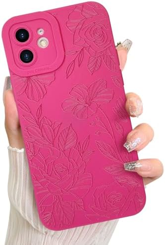 LSL Funda para iPhone 13, diseño de flores moradas, diseño de estampado de flores, TPU suave, lente de cámara completa, anti-caídas, antiarañazos, a prueba de golpes, funda protectora delgada para