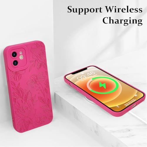 LSL Funda para iPhone 13, diseño de flores moradas, diseño de estampado de flores, TPU suave, lente de cámara completa, anti-caídas, antiarañazos, a prueba de golpes, funda protectora delgada para