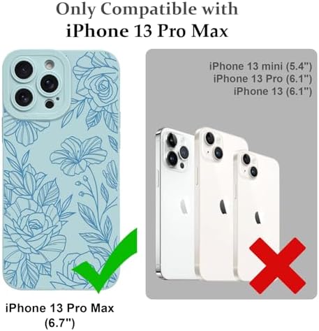 LSL Funda para iPhone 13, diseño de flores moradas, diseño de estampado de flores, TPU suave, lente de cámara completa, anti-caídas, antiarañazos, a prueba de golpes, funda protectora delgada para