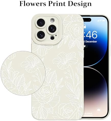LSL Funda para iPhone 13, diseño de flores moradas, diseño de estampado de flores, TPU suave, lente de cámara completa, anti-caídas, antiarañazos, a prueba de golpes, funda protectora delgada para