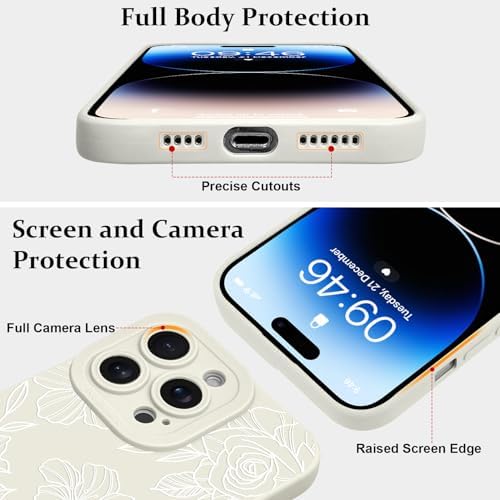 LSL Funda para iPhone 13, diseño de flores moradas, diseño de estampado de flores, TPU suave, lente de cámara completa, anti-caídas, antiarañazos, a prueba de golpes, funda protectora delgada para
