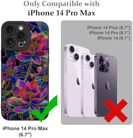 LSL Funda para iPhone 13, diseño de flores moradas, diseño de estampado de flores, TPU suave, lente de cámara completa, anti-caídas, antiarañazos, a prueba de golpes, funda protectora delgada para