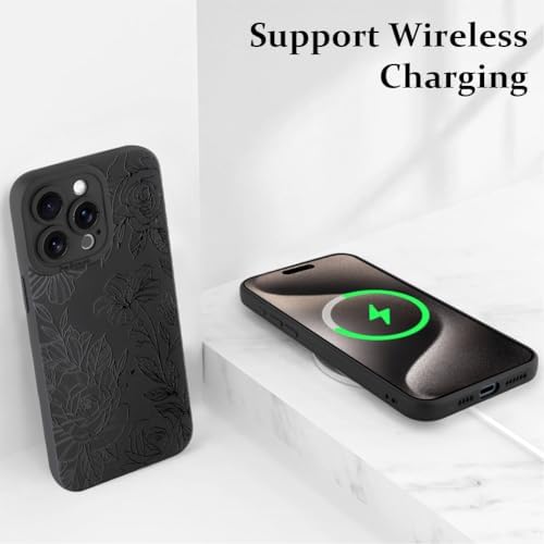 LSL Funda para iPhone 13, diseño de flores moradas, diseño de estampado de flores, TPU suave, lente de cámara completa, anti-caídas, antiarañazos, a prueba de golpes, funda protectora delgada para