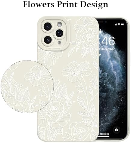 LSL Funda para iPhone 13, diseño de flores moradas, diseño de estampado de flores, TPU suave, lente de cámara completa, anti-caídas, antiarañazos, a prueba de golpes, funda protectora delgada para