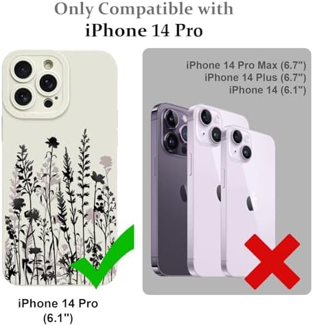 LSL Funda para iPhone 13, diseño de flores moradas, diseño de estampado de flores, TPU suave, lente de cámara completa, anti-caídas, antiarañazos, a prueba de golpes, funda protectora delgada para